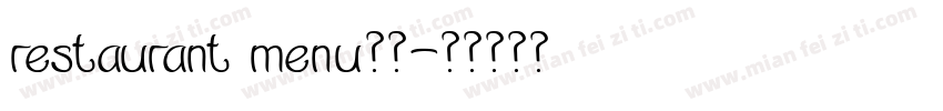 restaurant menu字体字体转换